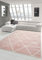 Teppich-Traum Skandinavischer Flurläufer im nordischen Stil Rautenmuster - pflegeleicht - rosa Creme weiß Größe 80 x 300 cm