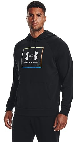 Under Armour Herren Rival Frottee-Logo, feuchtigkeitsableitend, schnell trocknend, Rundhalsausschnitt, Schwarz, L