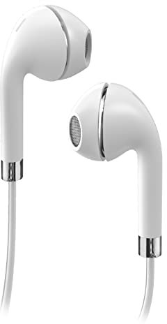 SBS JAZ Auricolari SOUL semi in-ear a filo, cavo jack universale 3,5mm, per pc, smartphone, tablet, laptop, archetti inclusi per sport, lunghezza filo 1,2m, Bianco