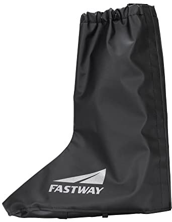 FAST WAY Regengamaschen, Wasserdichte Überschuhe, Variable Weite, Reflexmaterial, Offene Laufsohle, Verschweißte Frontnaht, Für Motorrad, Fahrrad & Wandern, XXL