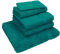 Betz Lot de 5 Serviettes Nice Pack 100% Coton 1 Serviette de Douche 2 Serviettes de Toilette 1 Serviette d'invité 1 Gant de Toilette Couleur Vert émeraude