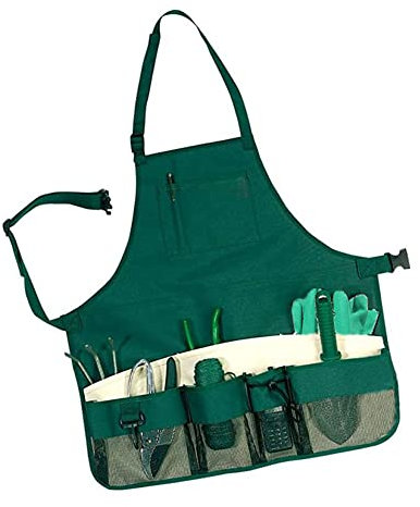 TeTupGa Gardening Apron With Pockets, Oxford Cloth Garden Tool Belt Waterproof Work Apron Adjustable for Gardener Carpentry Women Men Worker