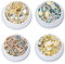 lixulluo 4 Boxes 3D Nail Art Rhinestones Mixed-style Decoration Charms Rose Flower Metal Studs Chain Shell Slices Diamonds Pearl Gems for Women Girls DIY Design Manicure Supplies, Multicolor