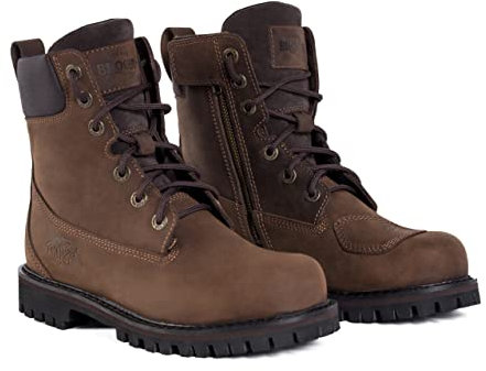 BROGER Alaska II Stivali da Moto Unisex | Pelle Bovina | Protezioni Caviglia SAS-TEC | Tacchi e Punta Rinforzati | Cuciture Doppie e Triple