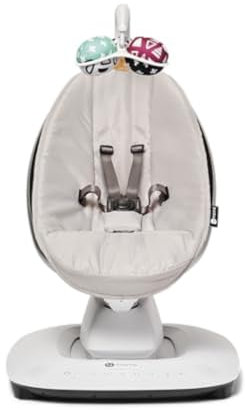 4moms MamaRoo Multi-Motion Babyschaukel Bluetooth Babyschaukel mit 5 einzigartigen Bewegungen, Grau
