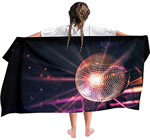 Ulticool Mikrofaser Kinder Handtuch 140 x 70 cm - Discolampe Rosa Einhorn - Leicht Reisehandtuch Schnelltrocknend Badetuch Strandhandtuch Microfaser Microfiber - Reise Strand Sport Mädchen