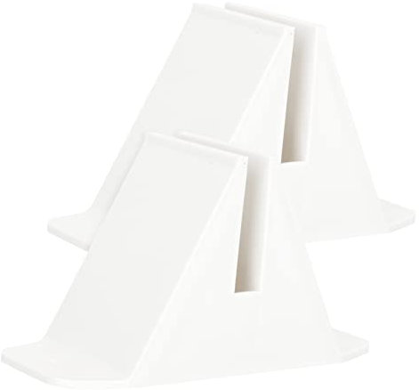 Zerodeko 2 Stück Bildschirmbasis Geländerhalterung Zaunpaneel Außenteiler Kleine Zaunbasisstütze Verschleißfeste Trennwandbasis Zaunzubehör Ständer Stabilisator Weiß