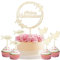 7 Stück Cake Topper Kommunion, Holz Tortendeko Meine Kommunion Torten Topper, Erstkommunion Kuchen Dekoration für Taufe Junge Mädchen