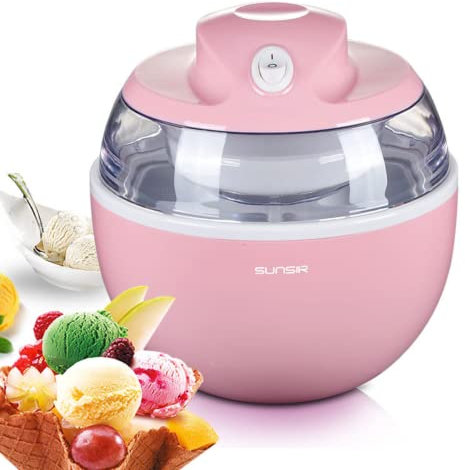 Breadom Heladera eléctrica,heladera de sobremesa,heladera Sorbete Yogur Helado, fácil de Manejar, Adecuada para la Cocina de casa
