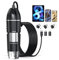 Microscopio Digital USB, Aumento de 50x-1600x de Mano, 1440P HD 8 Luces LED, microscopio portátil Compatible con Dispositivos iOS y Android, cámara de microscopio portátil de 2 MP para Adultos, niños