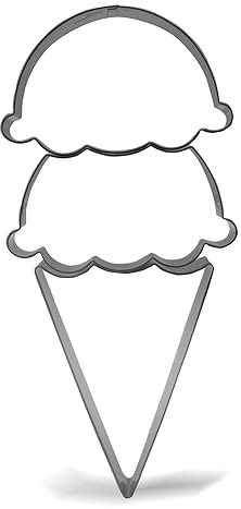 Keewah Stackable Ice Cream Cone Cookie Cutter Set, 3 Piece, Stainless Steel