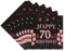 TOPWAYS 70 Geburtstagsdeko Servietten, 40Stück Schwarz Roségold Papier Party Servietten Tischdeko für Sie 70. Geburtstag Frau Frauen Mama Happy Birthday Servietten Deko (Servietten Geburtstag 70)