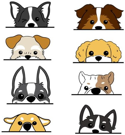 Buer Homie Wandaufkleber, Welpen-Aufkleber, Dekoration für Kinderzimmer, Wandtattoo Hund, Wand Stickers Kinderzimmer Aufkleber Hund, Badezimmer Wandtattoos