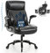 Fantasylab Bürostuhl 200KG mit 3D Lendenwirbelstütze für Rückenschmerzen Ergonomischer Chefsessel Flip-up Armlehnen, hohe Rückenlehne dick gepolstert starke Metallbasis leise Räder Schreibtischstühle…