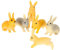 BESPORTBLE 18 STK Kaninchen-Verzierung Ostern hasenfigur osterdekoration dekorativ Kaninchen-Miniaturfigur Ornament Modelle Bastelminiaturen osterhasen schmuck Glas schmücken Moos Statue PVC