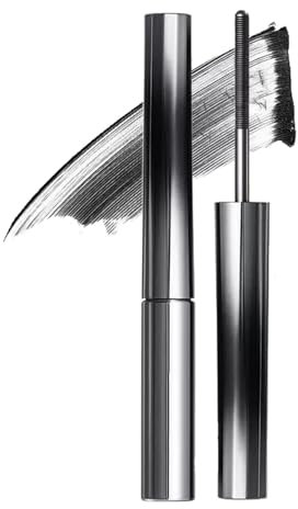 Nour Iron Wand Mascara, Iron Wand Mascara, Metal Wand Mascara, 3D-Curling-Wimpern-Eisen-Mascara, klumpt nicht, wasserfest, schuppensicher, langlebig (Black)