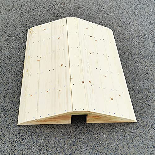 Hölzerne Brückenrampe für den Durchgang durch die Tür, Rollstuhl für Türen, 3,1 cm Höhe, rutschfest, Stabiler Holzrahmen, leicht, leicht (Größe: 50 x 50 cm) (50 x 50 cm)