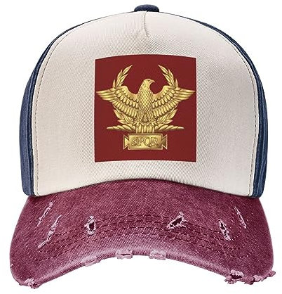 Baseball Cap Goldener Römischer Kaiseradler SPQR Trucker Hut Unisex Baseballkappe Klassisch Baseballmütze Für Golf Reisen Running
