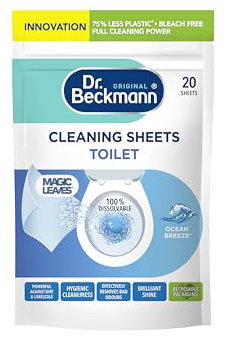 Dr. Beckmann Toilet Cleaning Sheets | Easy Everyday Toilet Cleaning | Hygenic Cleanliness |Ocean Breeze | 20 Sheets