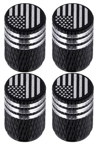iplusmile Ventilkappen: 4 Stück Alu Ventildeckel MAGA US Flagge Reifenventilkappen Auto Reifenventil Kappe für Autos LKWs Motorräder