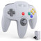 miadore Controller wireless N64 con ricevitore da 2,4 GHz, compatibile con console N64 (grigio)