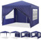 COBIZI Pavillon 3x3 Wasserdicht Stabil Winterfest Faltpavillon 3x3 Faltbar Zelt Gartenpavillon mit 4 Seitenteilen, Pop up Pavillion Klappbar 3x3m für Camping, Strand, Familientreffen (Navy blau)