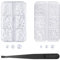 2 Sets of Nail Accessories and 1 Piece of Tweezers, Manicure Accessories, Flat Back Pearls, Nail Pearls, Pearls for Nails, 2mm/3mm/4mm (White)