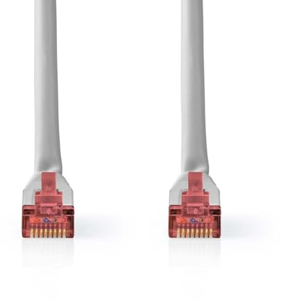 Nedis CAT6-Netzwerkkabel - RJ45 Stecker - RJ45 Stecker - SF/UTP - 0.25 m - Rund - PVC - Grau - Label