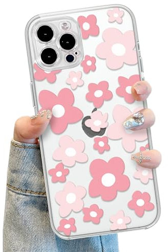 Compatible for iPhone 11 Pro Max Case Cute Clear Flower Floral Color Design for Girls Women, Soft TPU Slim Profile Anti-Slip Protective Phone Girly Case for iPhone 11 Pro Max