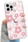 Compatible for iPhone 11 Pro Max Case Cute Clear Flower Floral Color Design for Girls Women, Soft TPU Slim Profile Anti-Slip Protective Phone Girly Case for iPhone 11 Pro Max