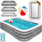 KESSER® Aufblasbarer Pool Familienpool für Kinder und Erwachsene Gartenschwimmbad Familienschwimmbad Sommer 305x183x56 cm Planschbecken 1180 Liter Füllmenge Kinderfreundlich Inkl. Flickzeug & Ball