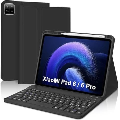 SENGBIRCH Bluetooth Tastatur für iPad 11. /10. /Air/Pro/Mini/iPhone - Deutsche Tastatur für Samsung/Lenovo/Huawei/Honor/Xiaomi/Windows und Android Tablet,Ultra-dünn mit Type-c Kabel