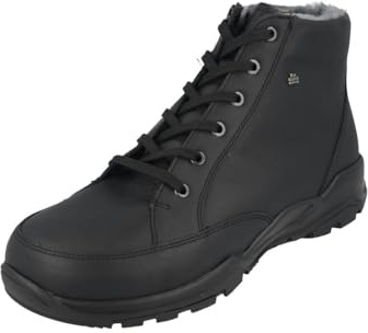 Finn Comfort Erding Herren Winterstiefel Reißverschluss schwarz Glattleder Lammfellfutter