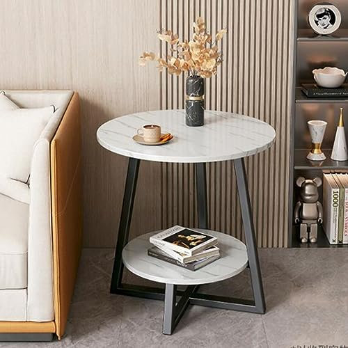 ZLSNOBLE Round Coffee Table,Sofa Side Table,Round Coffee Table,Bedroom Living Room Bedside Table,Home Office Decoration(60 * 60 * 55cm)