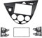 para F&ORD para Focus Mk1 para Fiesta Kit De Montaje En Tablero Radio De Coche Interior Panel Envolvente 2 DIN Marco de Fascia de Radio(Negro)
