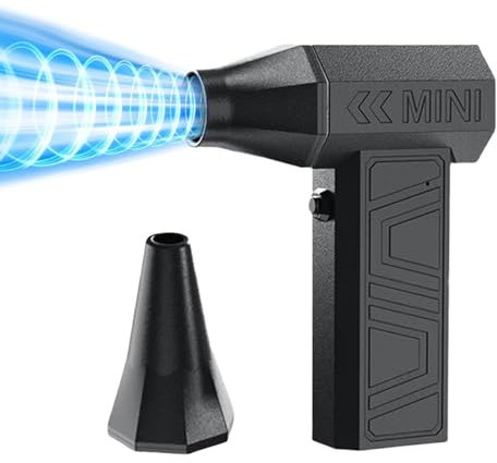 Yjcnelcr Plumero de aire fácil de transportar 90000 RPM pequeño soplador de aire sin cepillo motor herramienta de limpieza electrónica