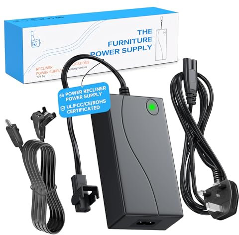 Universal Power Recliner Adapter 29V 2A - AC/DC Switching Transformer for Electric Recliners, Lift Chairs & Sofas, Replacement Charger with Overload Protection