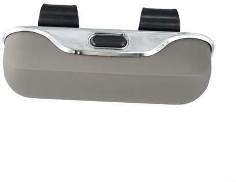 Puupaa Car Glasses Case Glasses Holders Car Sun Visor ABS Sunglasses Case Holder Portable Eyewear Storage Box for Most Car Models Interior Accessories(Gray)