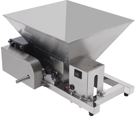 KANBCNG 4l Elektrische Obstmühle Rostfreier Stahl Obst und Brot Zerkleinerungsmaschine Produktionskapazität 20kg/h Eignet Zerkleinern Geschälten und Gewürfelten Früchten, Brot und Braunem Zucker