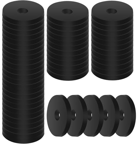 Lot de 100 œillets en caoutchouc, rondelles en caoutchouc pour boulons, kit de rondelles plates en caoutchouc résistant à l'abrasion, rondelles noires, entretoises, fixations de suppression épaisses