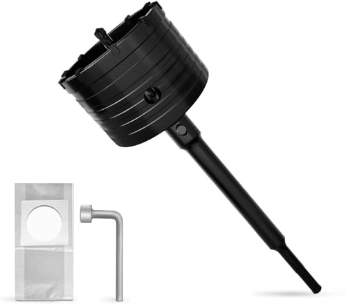 METOTY 85mm SDS Plus Bohrkrone Hohl Lochsäge-dosenbohrer，mit SDS Plus Adapter 220 mm Bohrkrone Steckdose，für Mauerwerk, Ziegel, Beton, Zement, Stein