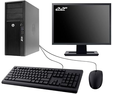 HP PC Workstation Z220 MT Ecran 22 Intel I3-3220 RAM 16Go SSD 1To W11 WiFi