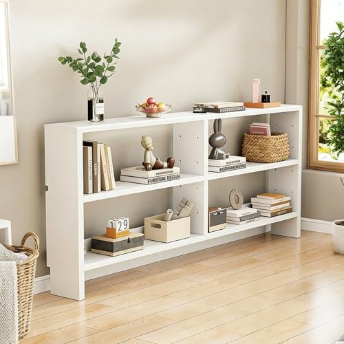 yurstcggh Table d’entrée étroite,Table de Console d'entrée,avec étagère à 2 Niveaux,Montage Facile,pour Couloir,Salon et Chambre,idéale derrière Un canapé ou à côté d'un lit dans Une Chambre Blanc