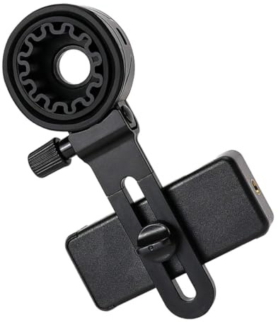 MOBUTOFU Phone Adapter for Binoculars and Microscopes, Mobile Phone Clamp Compatible with Spotting Scopes for Nature Observation and Astrophotography