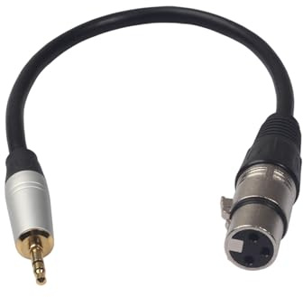 ZBIianxer Microphone Sound Extension Connector Converter 3.5mm Male to XLR Cable for Camcorders, Recorders, Mixers Microphone Extension Connector