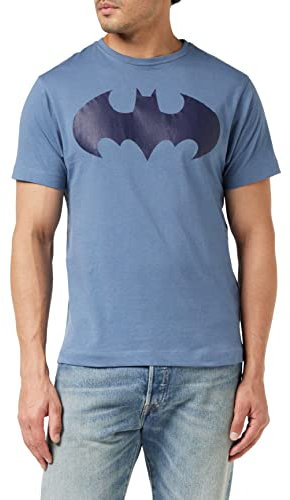 DC Comics Men's Batman Mono Logo T-Shirt, Indigo Blue, XX-Large