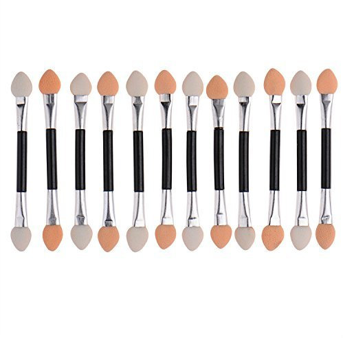 Bluelans® Lot de 12 pinceaux à double extrémité pour fard à paupières applicateurs de fard à paupières pour femme