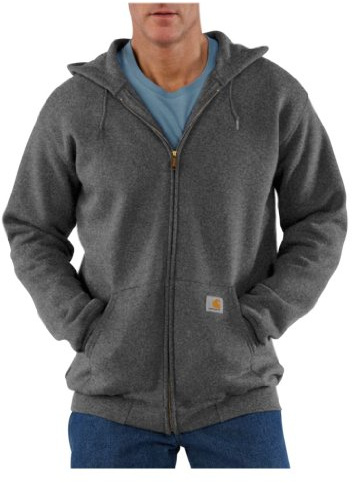 Carhartt Men's Midweight Hooded Zip-front Sweatshirt, Carbon Heather, 3XL Plus Tall UK