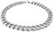 RUGGED steel - Damen XXL Edelstahl Panzerkette - stylische 14 mm breite Statement Halskette - kurze Collier Länge 40 45 cm - Silber Hochglanz - wasserfest & hypoallergen - inkl. Schmuck-Box