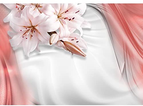 Runa Art Papier peint intissé Mural lys fleurs Moderne Toison Salon Chambre à Coucherr Salle - Tableaux Muraux Tapisserie Photo - gris Rouge 9358010c